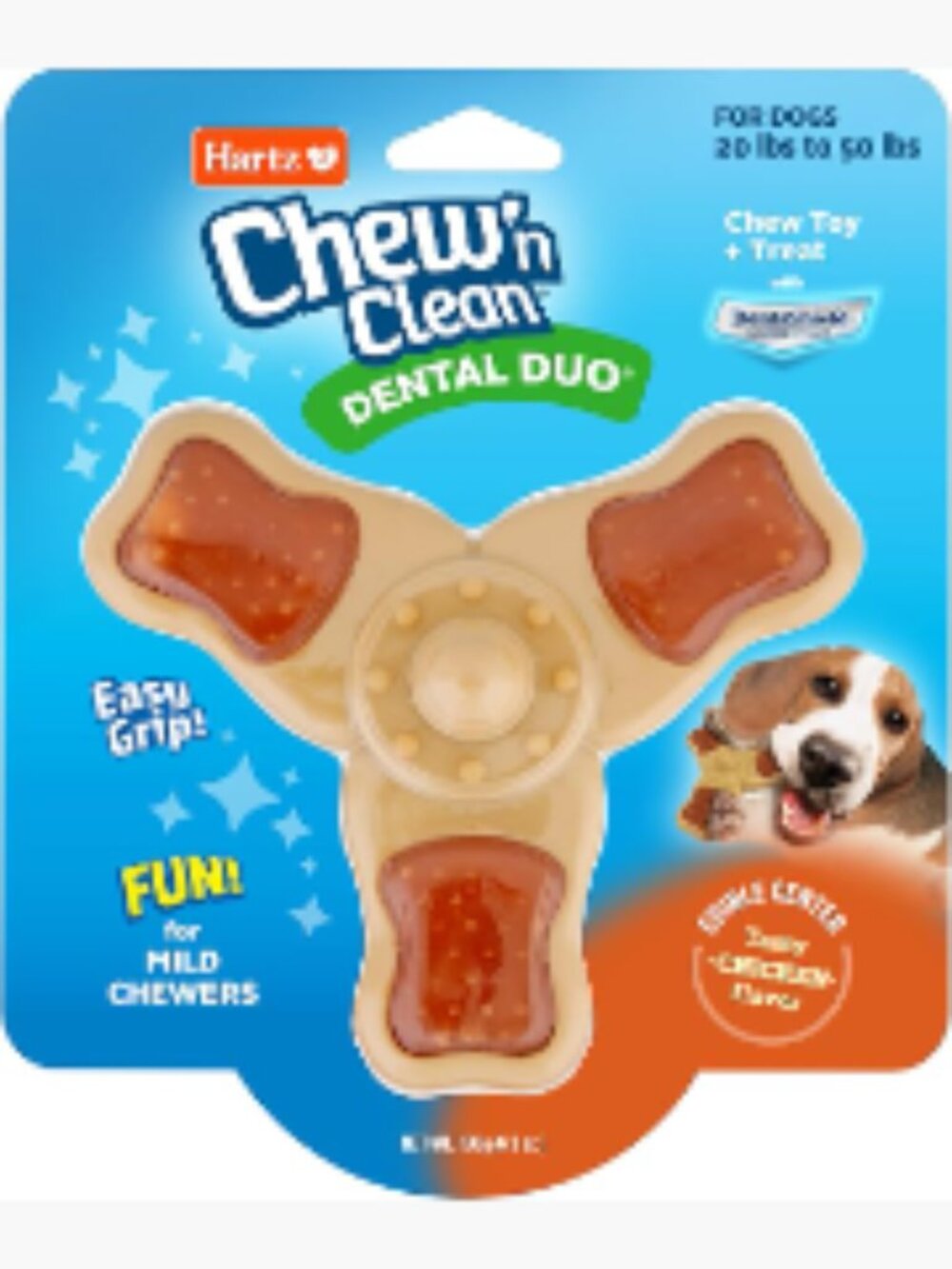 Chicken Flavored Tri-Point Chew Toy for Medium Dogs
